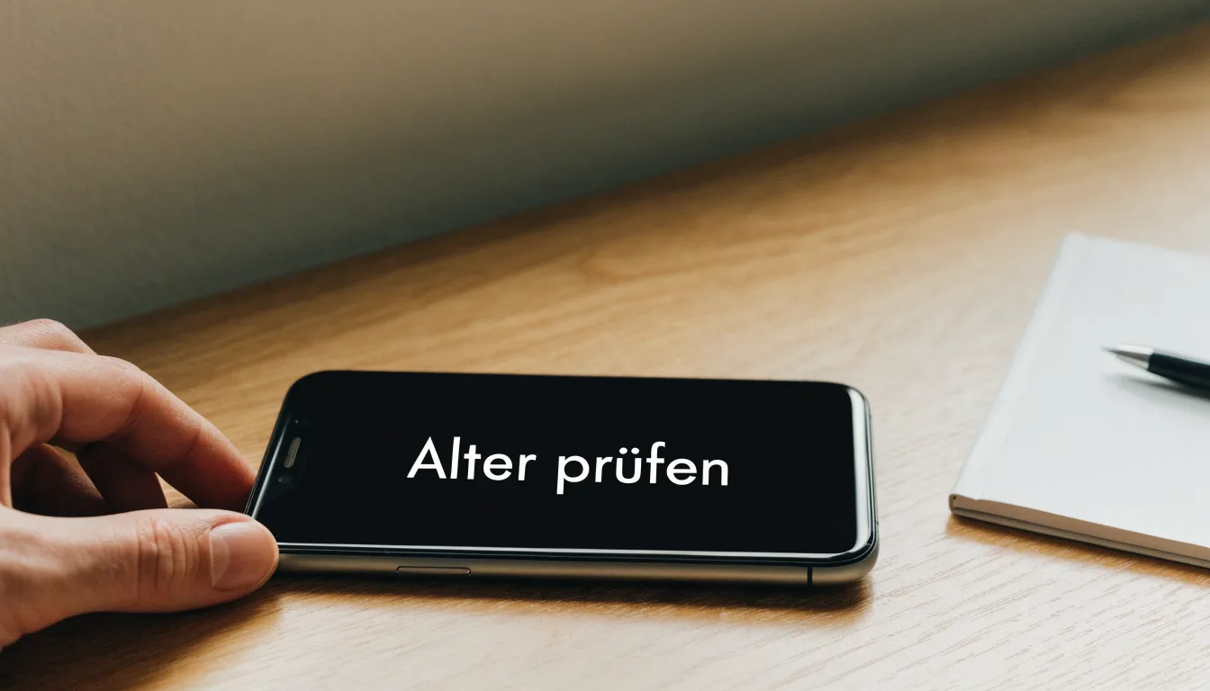 Eine Holzbank am Ufer eines ruhigen Bergsees, am gegenüberliegenden Ufer steigen dunkle Hänge in den Frühnebel